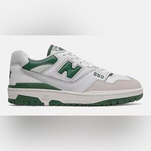 New Balance 550s, White/Green Color way, Sz 9, GUC